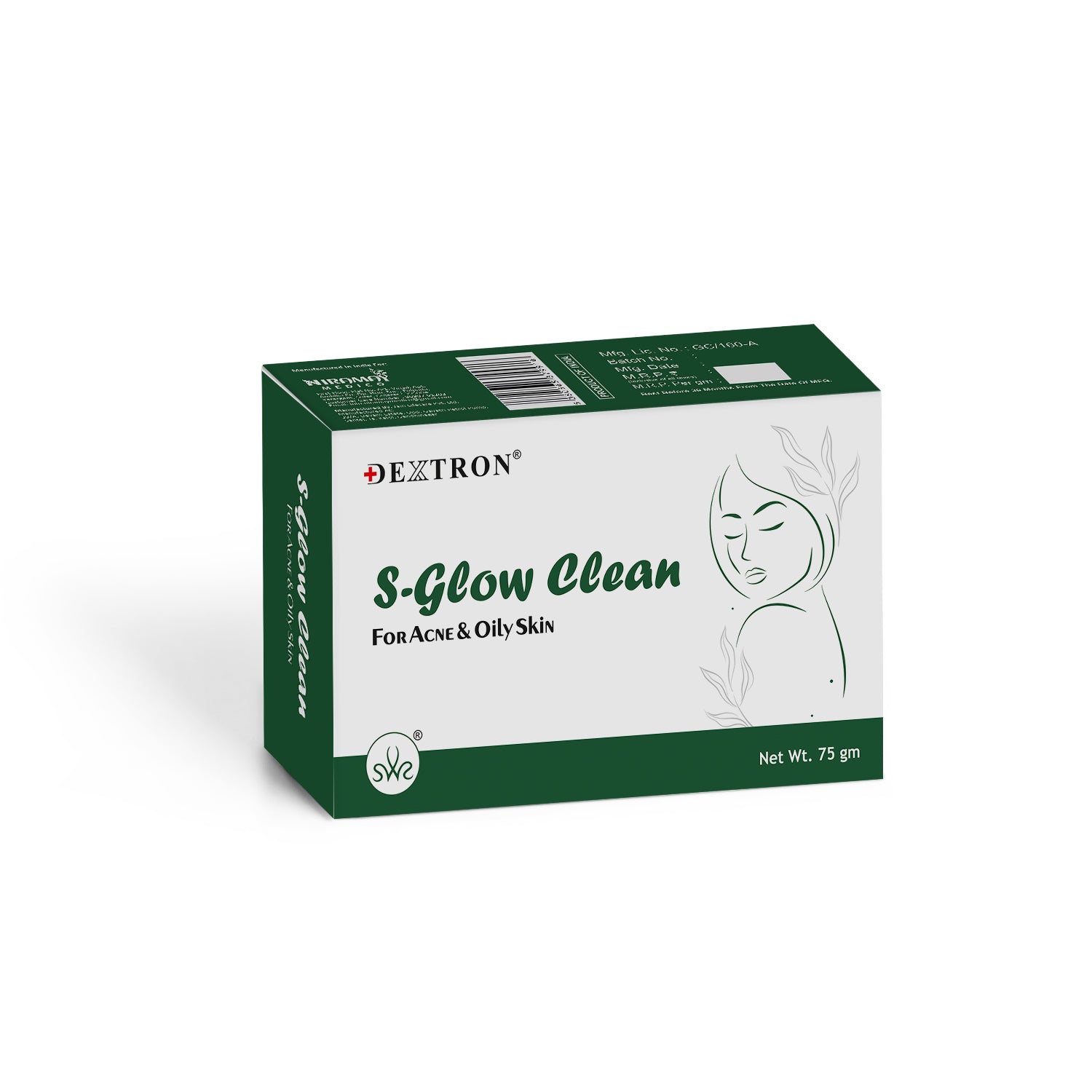 Glutathione S-Glow Clean Soap Face Acne & Oily Skin 