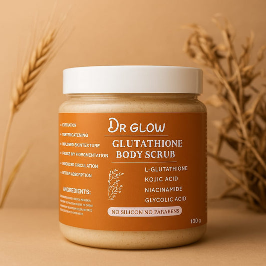 Dr Glow Glutathione Body Scrub – Exfoliating & Brightening | With Kojic Acid, Niacinamide & Glycolic Acid | 100g