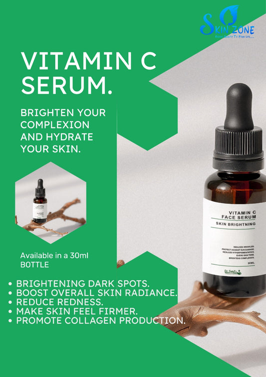 Vitamin C Face Serum – 30ml | Skin Brightening, Dark Spot Reduction & Collagen Boost