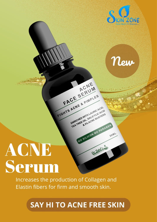 Acne Face Serum – 30ml | Fights Acne & Pimples | No Silicone No Paraben