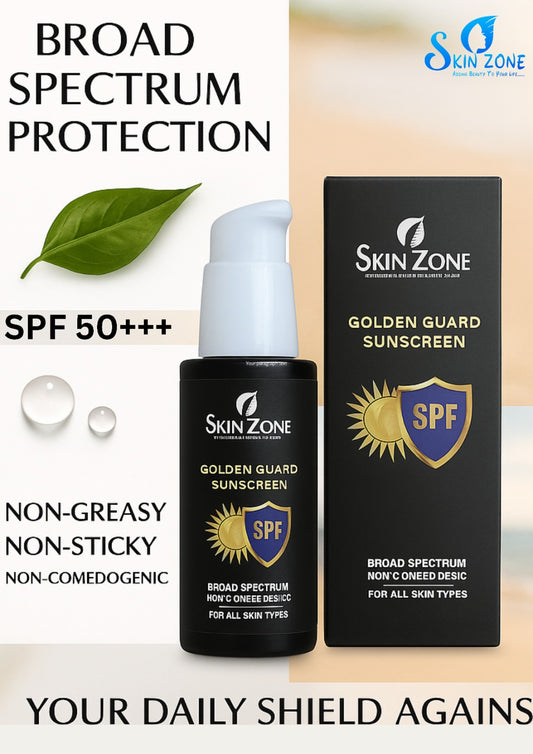 Golden Guard Sunscreen – SPF 50+++ | Broad Spectrum | Non-Greasy & Non-Sticky