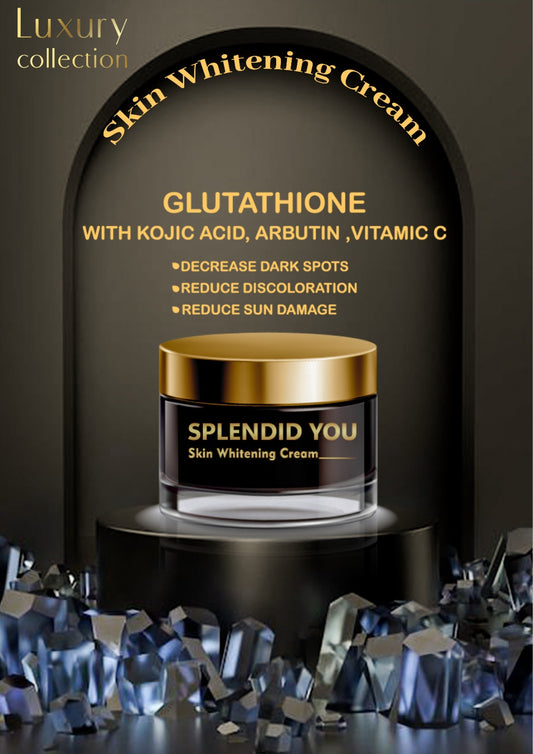 SPLENDID YOU Luxury Skin Whitening Cream – Glutathione, Kojic Acid, Arbutin & Vitamin C | Reduces Spots, Discoloration & Sun Damage