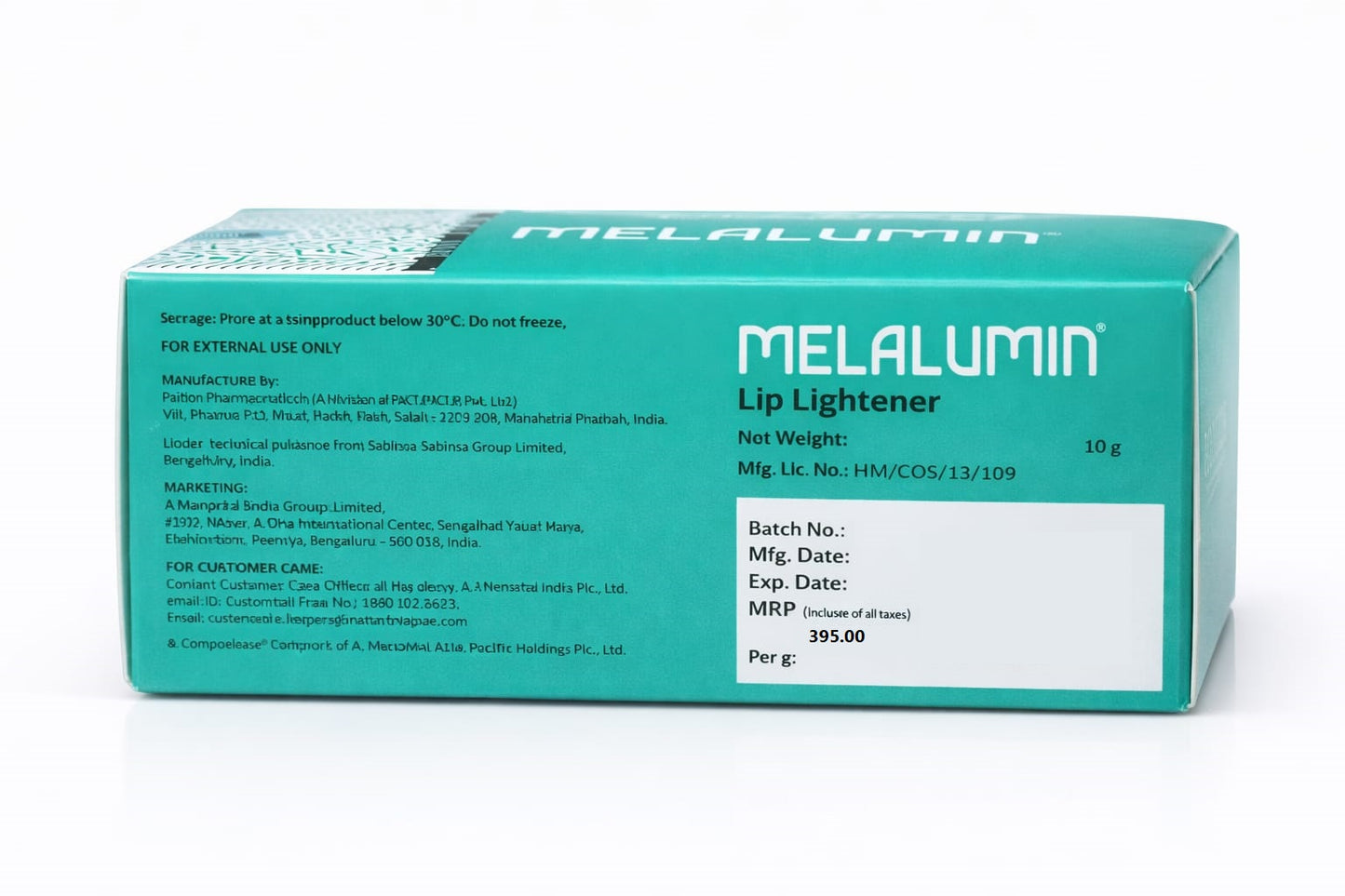 melalumin lip lightener – spf 15 lip pigmentation corrector (10g)