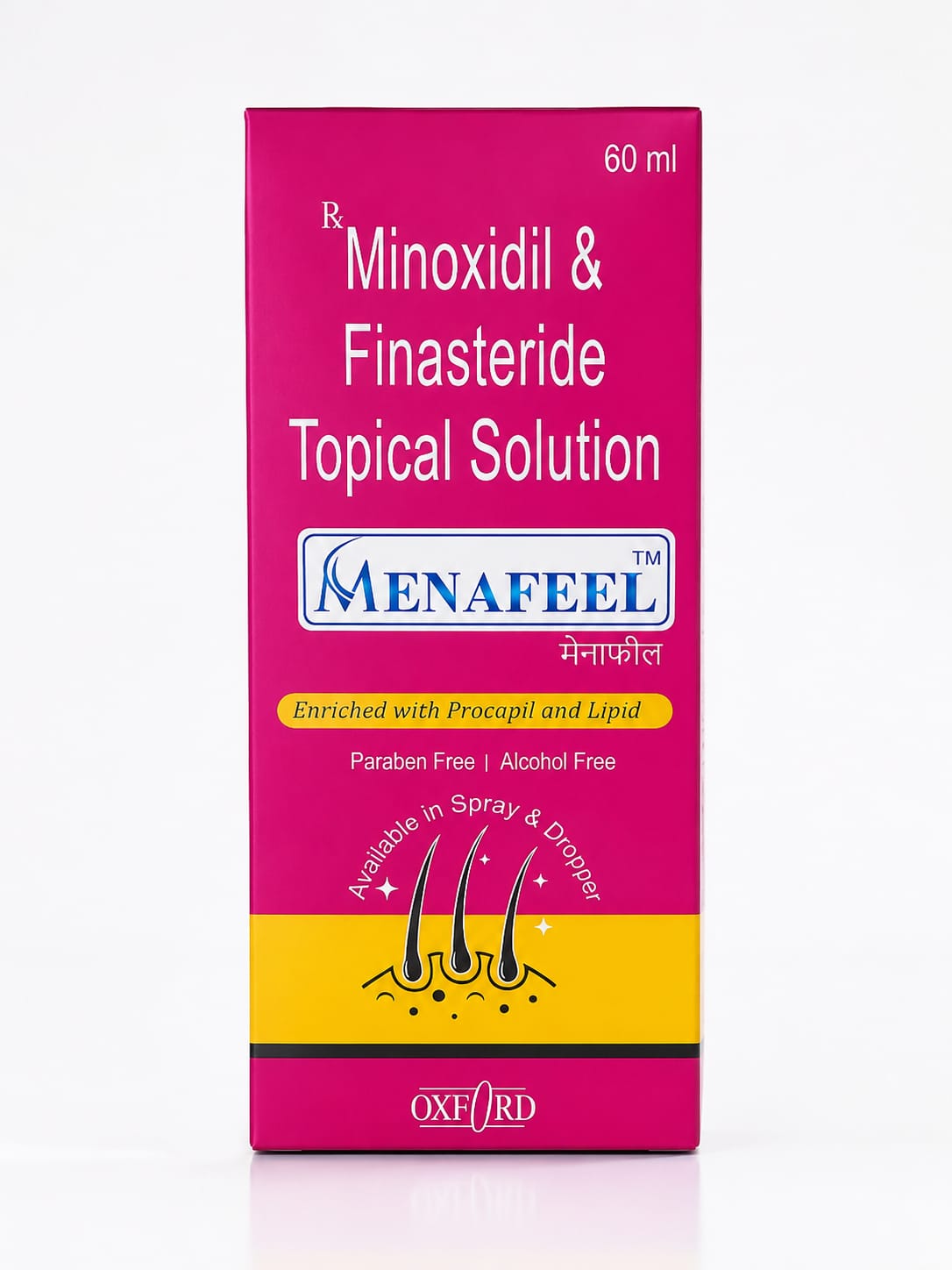 menafeel minoxidil & finasteride topical solution 60 ml | enriched with procapil & lipid | paraben free & alcohol free