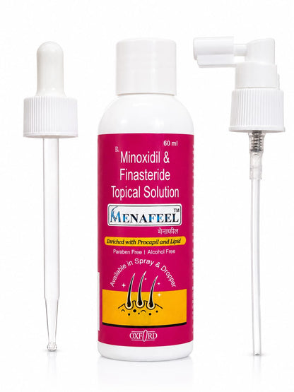 Menafeel Minoxidil & Finasteride Topical Solution 60 ml | Enriched with Procapil & Lipid | Paraben Free & Alcohol Free