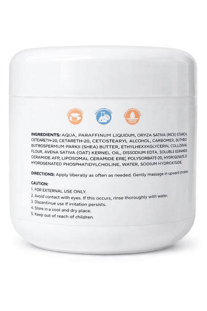 AquaOat Moisturising Cream | Colloidal Oatmeal & Ceramides | Deep Hydration for Dry & Sensitive Skin