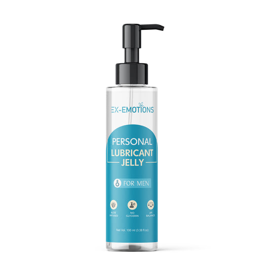 Personal Lubricant Jelly for Men | Glycerin-Free | Aloe Vera Infused | Balanced pH | 100ml
