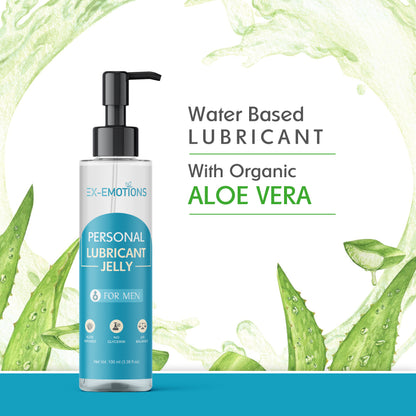 Personal Lubricant Jelly for Men | Glycerin-Free | Aloe Vera Infused | Balanced pH | 100ml
