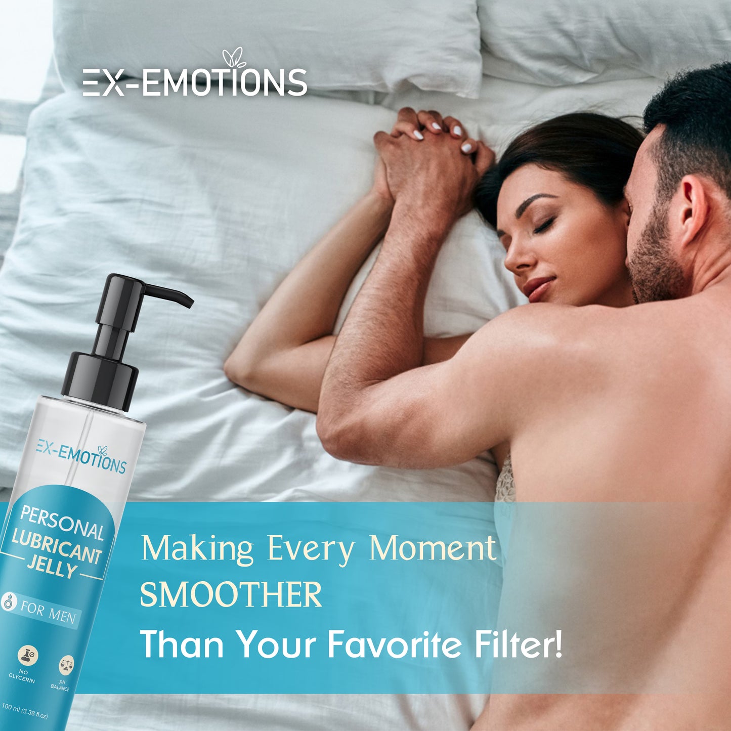 personal lubricant jelly for men | glycerin-free | aloe vera infused | balanced ph | 100ml
