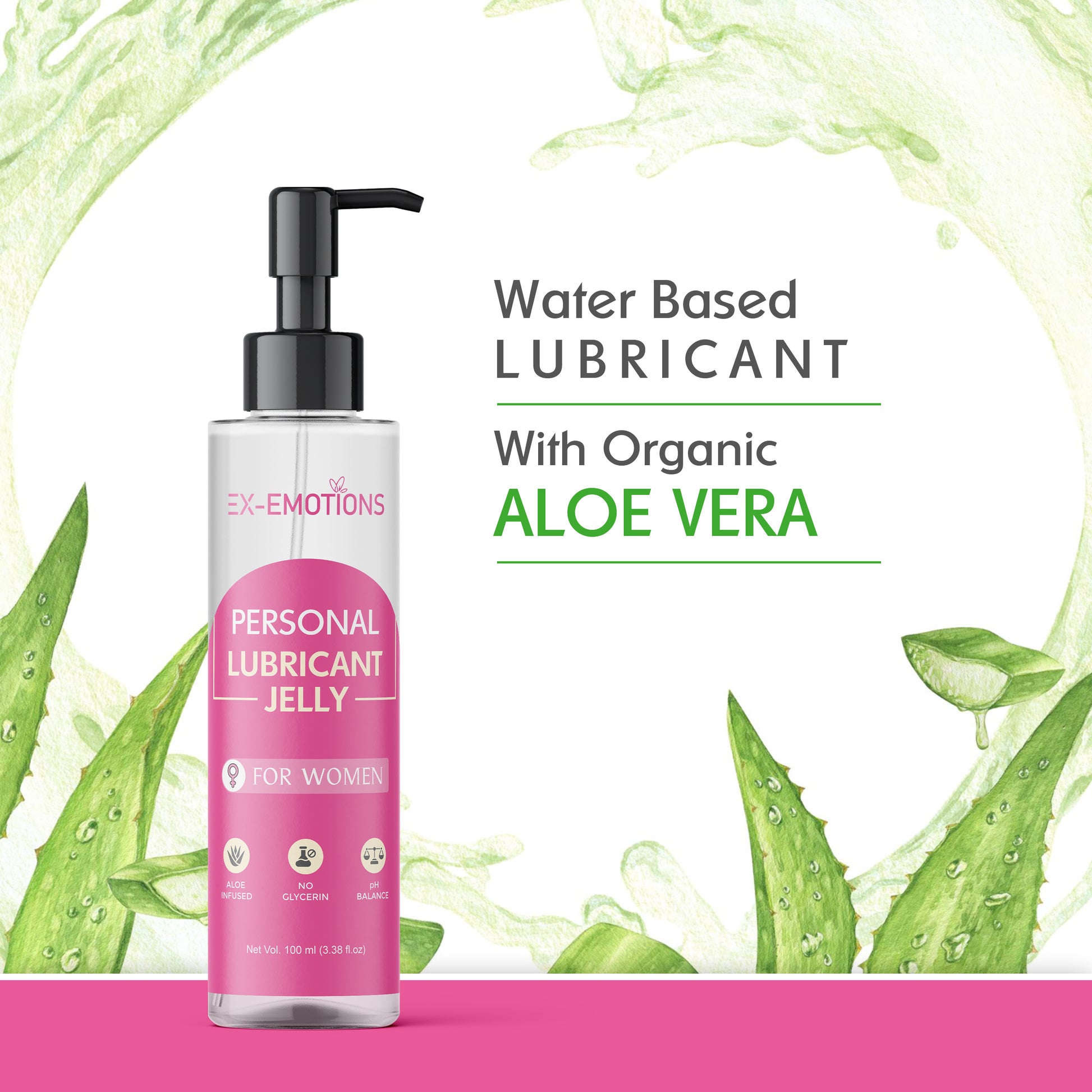 Personal Lubricant Jelly for Women| Glycerin-Free | Aloe Vera Infused | Balanced pH | 100ml (Copy)