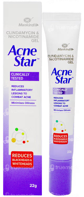 Acne Star Gel – Clindamycin 1% & Nicotinamide 4% – 22g