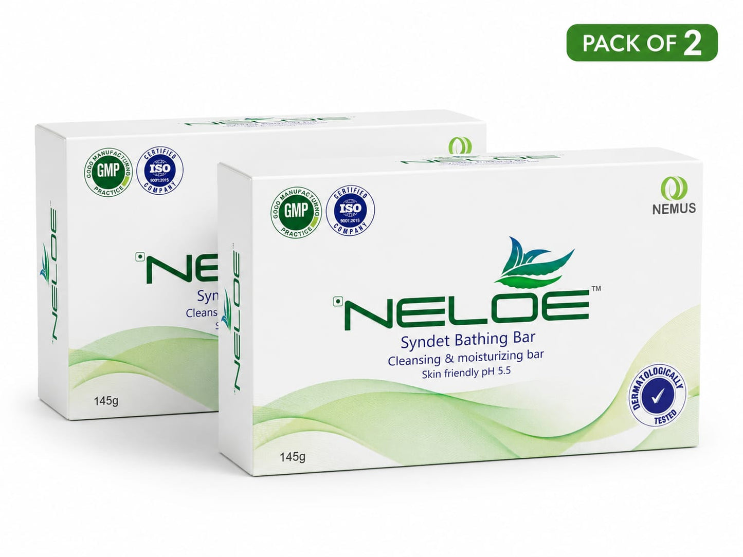 neloe syndet bathing bar – ph 5.5 gentle cleansing & moisturizing bar (145g x 2 )