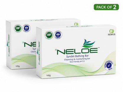 NELOE Syndet Bathing Bar – pH 5.5 Gentle Cleansing & Moisturizing Bar (145g X 2 )