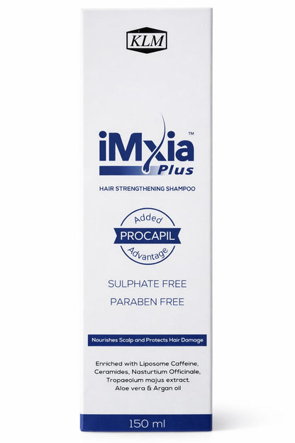 iMXia Plus Hair Strengthening Shampoo with Procapil | Anti Hair Fall Shampoo | Sulphate & Paraben Free | Nourishing Scalp Care | 150ml