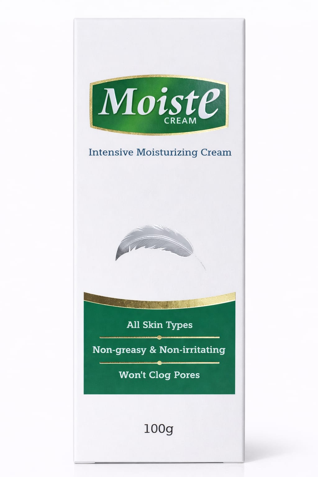 moiste intensive moisturizing cream | non-greasy hydration for all skin types | non-comedogenic | 100g