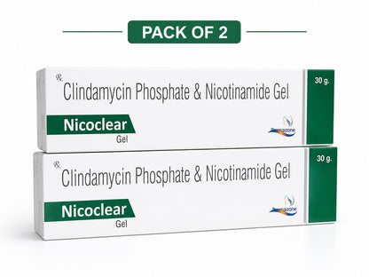 Nicoclear Anti-Acne Gel with Clindamycin & Nicotinamide – 30g X 2