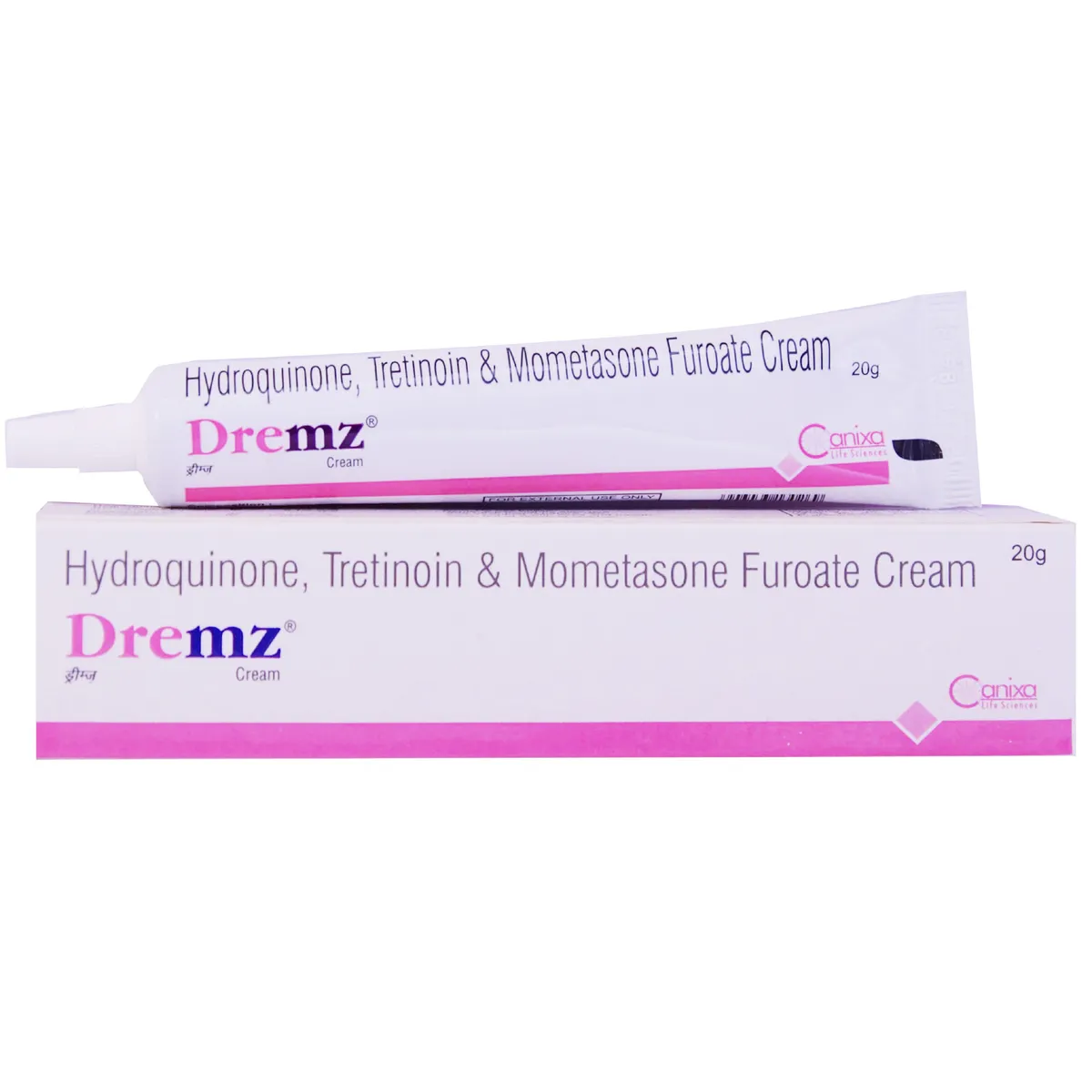 dremz cream | hydroquinone, tretinoin & mometasone furoate | prescription skin lightening cream | 20g