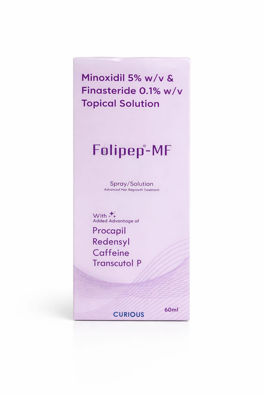Folipep-MF Topical Solution – Minoxidil 5% + Finasteride 0.1% for Hair Regrowth