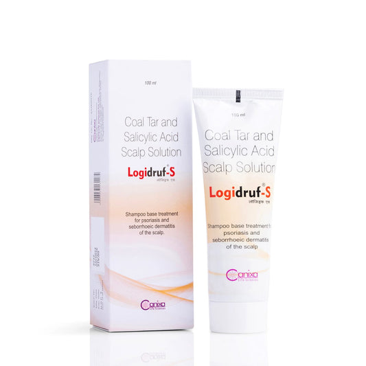 Logidruf-S Scalp Solution – Coal Tar & Salicylic Acid Lotion | For Psoriasis & Seborrhoeic Dermatitis | 100ml