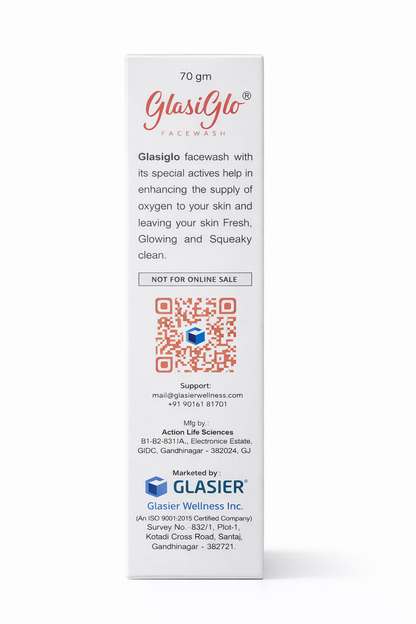 Glasiglo Face Wash with Vitamin C – Brightening & Deep Cleansing Formula | Paraben & Sulphate Free | 70g