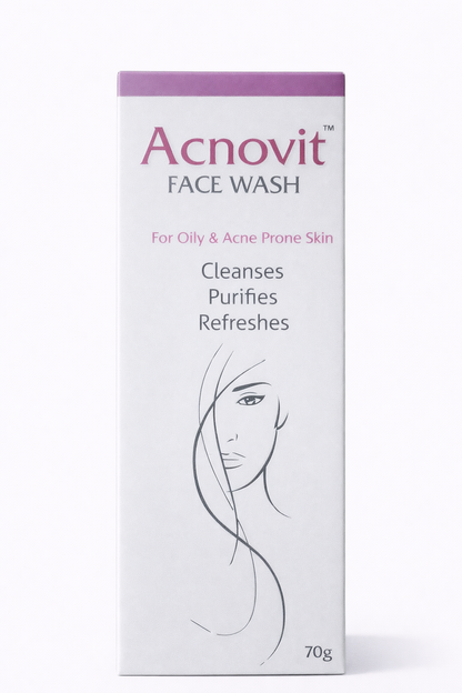 Acnovit Face Wash for Oily & Acne-Prone Skin – 70g | Cleanses, Purifies & Refreshes