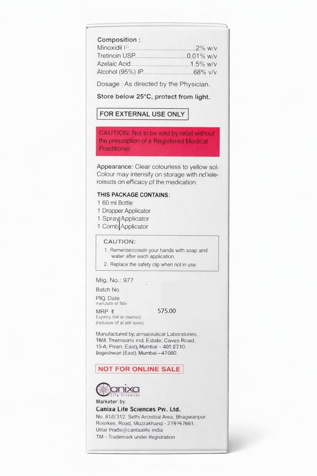 curlzmin-at 2% topical solution – 60ml