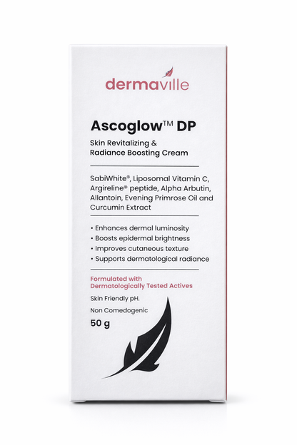 Ascoglow™ DP Radiance Boosting Cream with SabiWhite™, Liposomal Vitamin C, Alpha Arbutin & Argireline