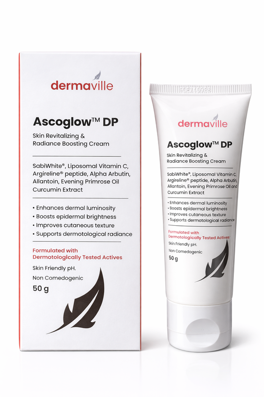 Ascoglow™ DP Radiance Boosting Cream with SabiWhite™, Liposomal Vitamin C, Alpha Arbutin & Argireline