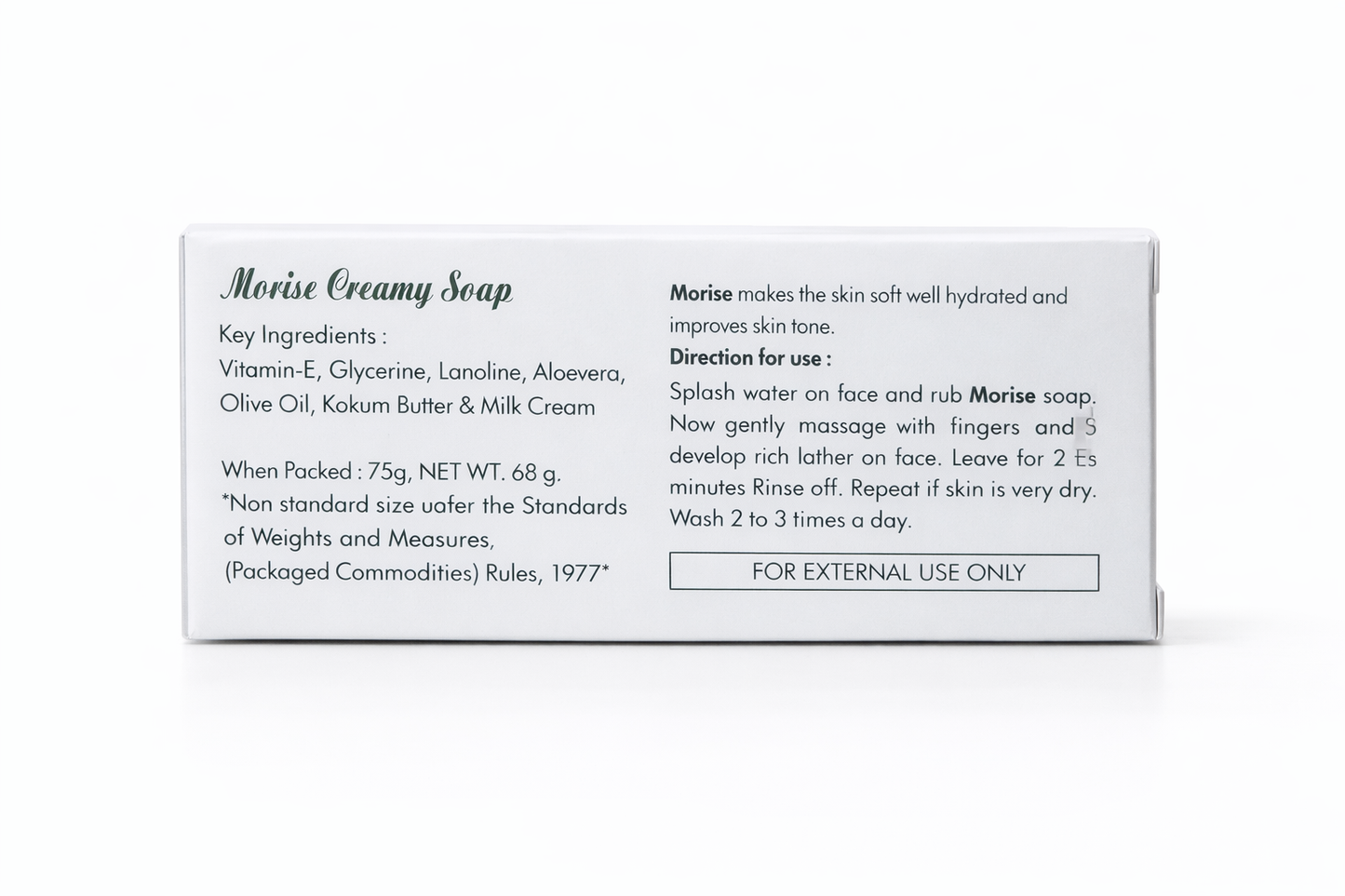 morise creamy soap pack of – 3  moisturising soap with aloe vera & vitamin e | 75g hydrating skincare bar