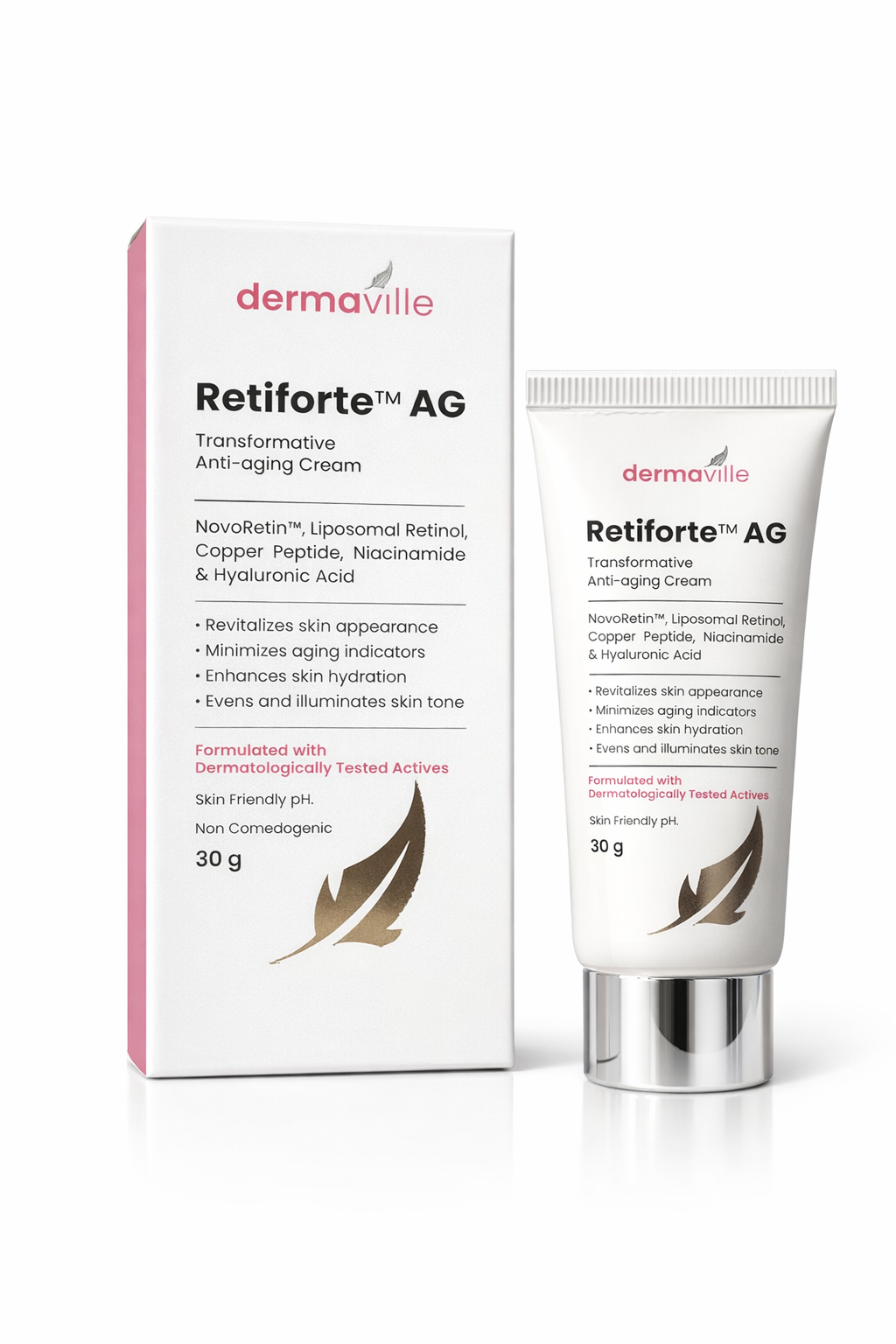 retiforte™ ag transformative anti-aging cream with retinol, niacinamide & hyaluronic acid – 30g