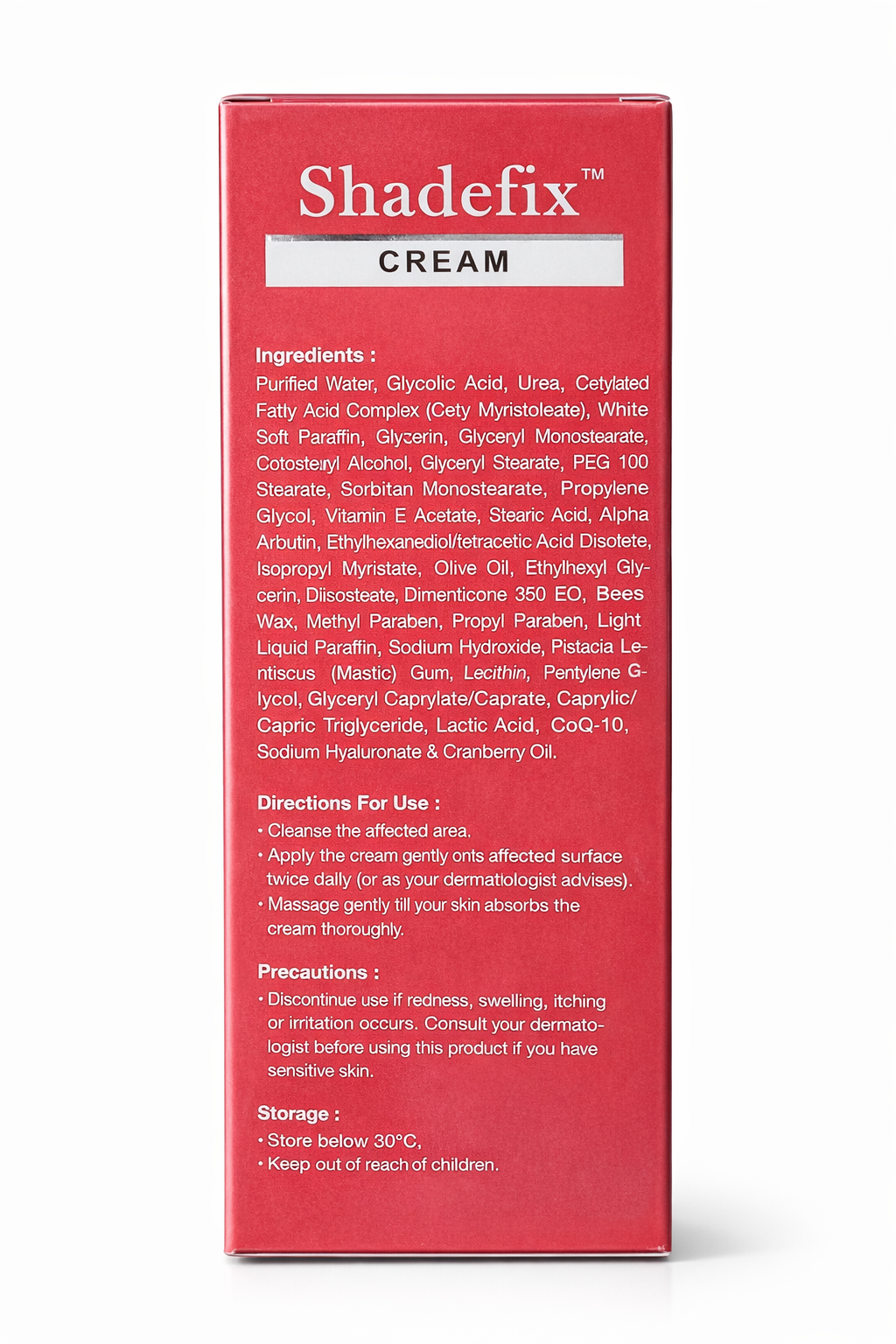 shadefix skin brightening & anti-hyperpigmentation cream – 100g | with kojic acid, niacinamide & arbutin
