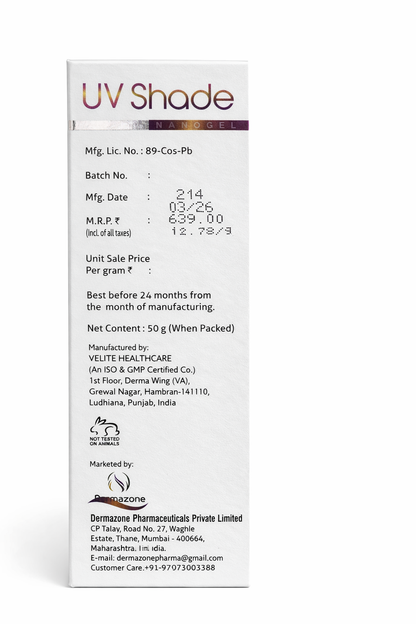 UV Shade SPF 50+ PA+++ Sunscreen Gel – 50g
