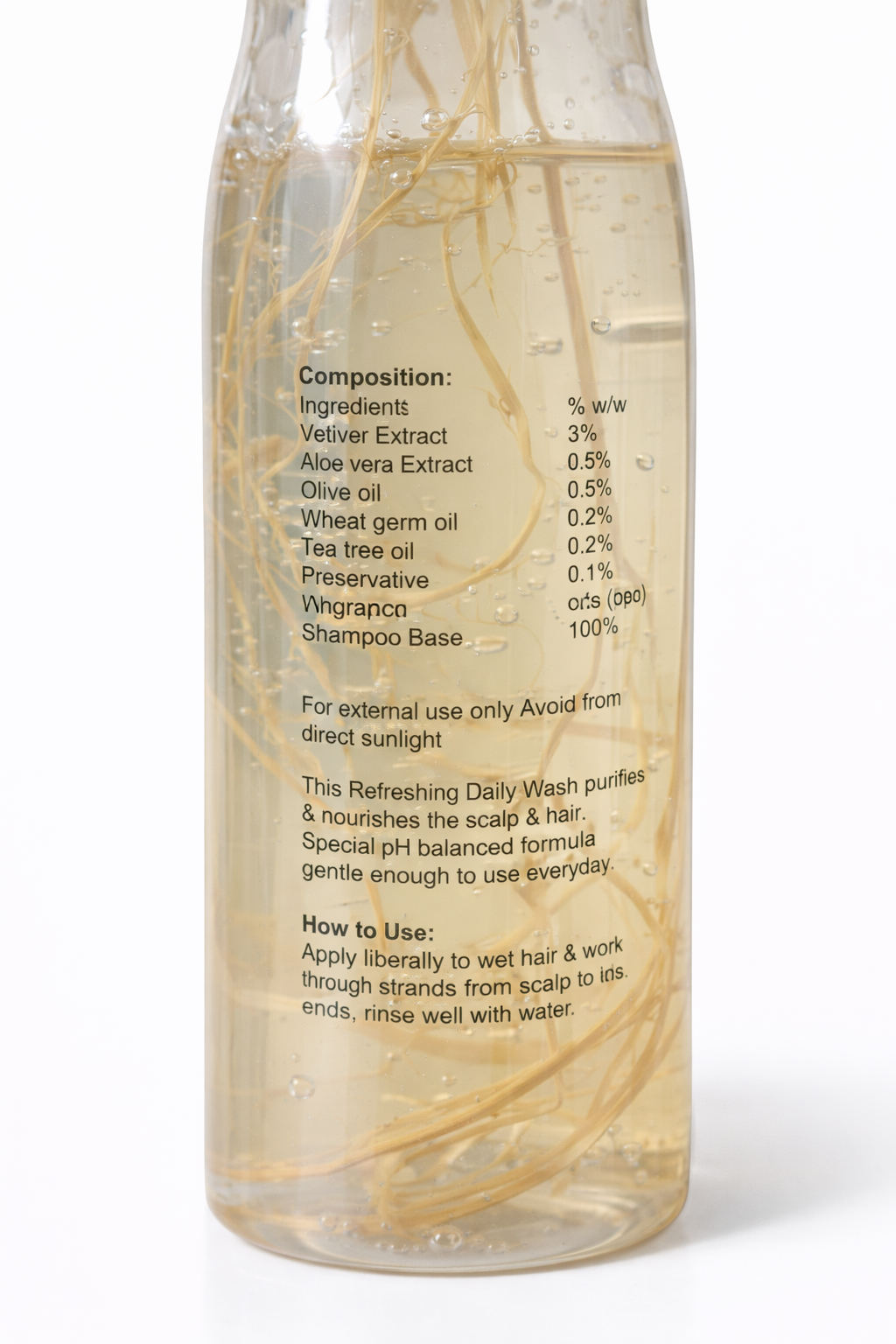 anahair balsamic-vetiveria shampoo – gentle daily cleanser with natural vetiver extract | ph balanced | 100ml