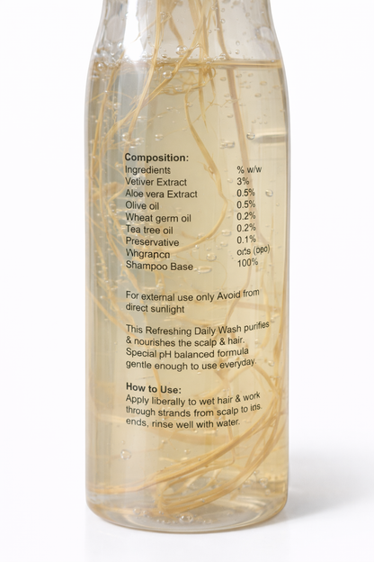 ANAHair Balsamic-Vetiveria Shampoo – Gentle Daily Cleanser with Natural Vetiver Extract | pH Balanced | 100ml