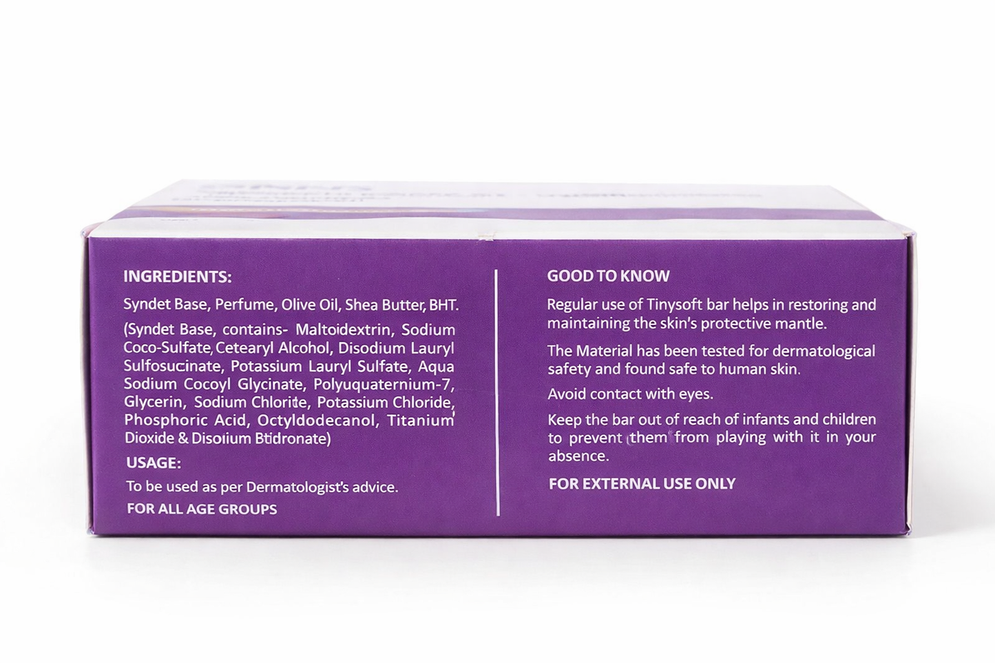 tinysoft moisturizing bathing bar (75g x 3) – 100% soap-free gentle baby & sensitive skin cleanser