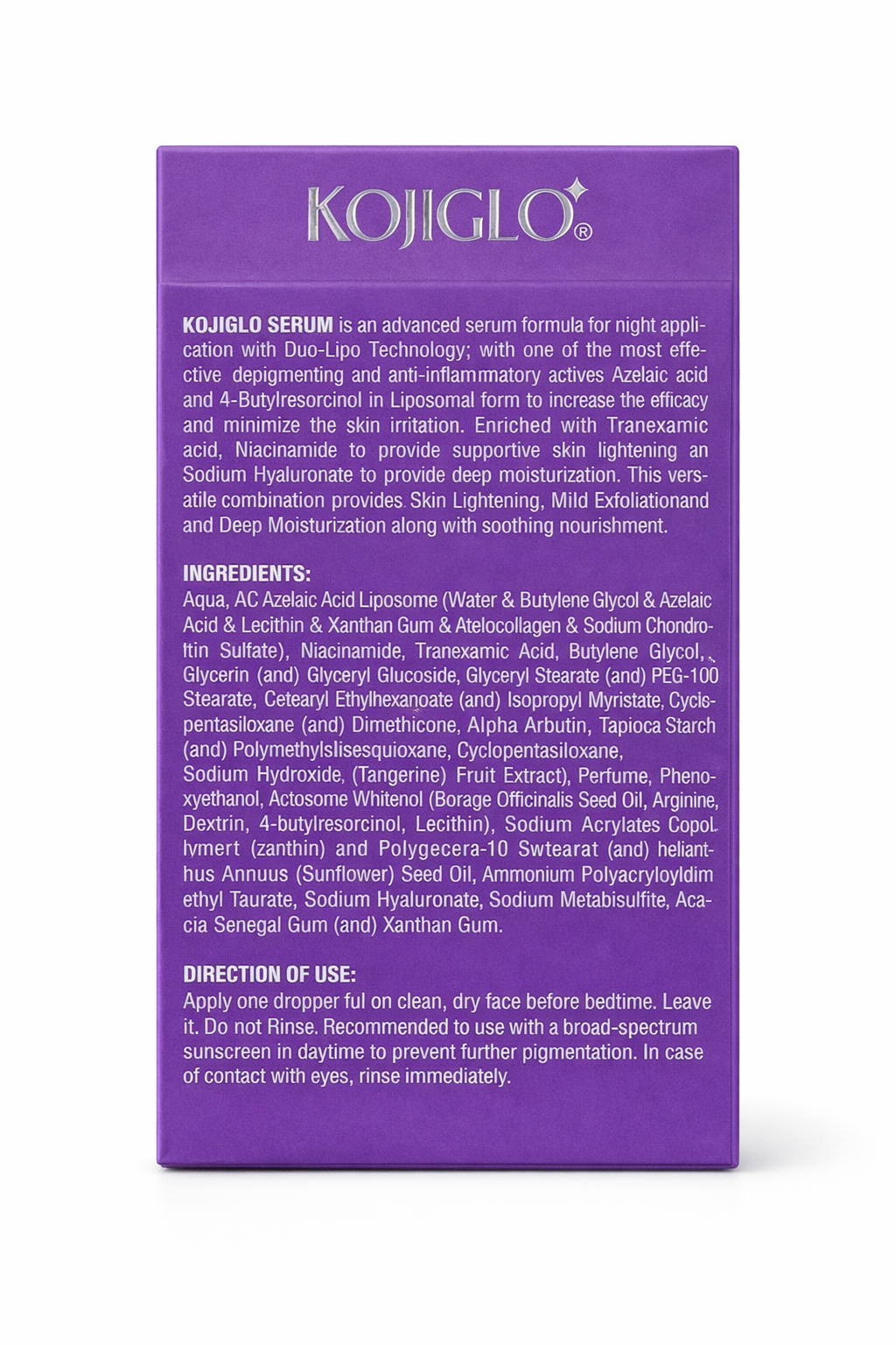 kojiglo depigmenting serum with duo-lipo technology | 30ml