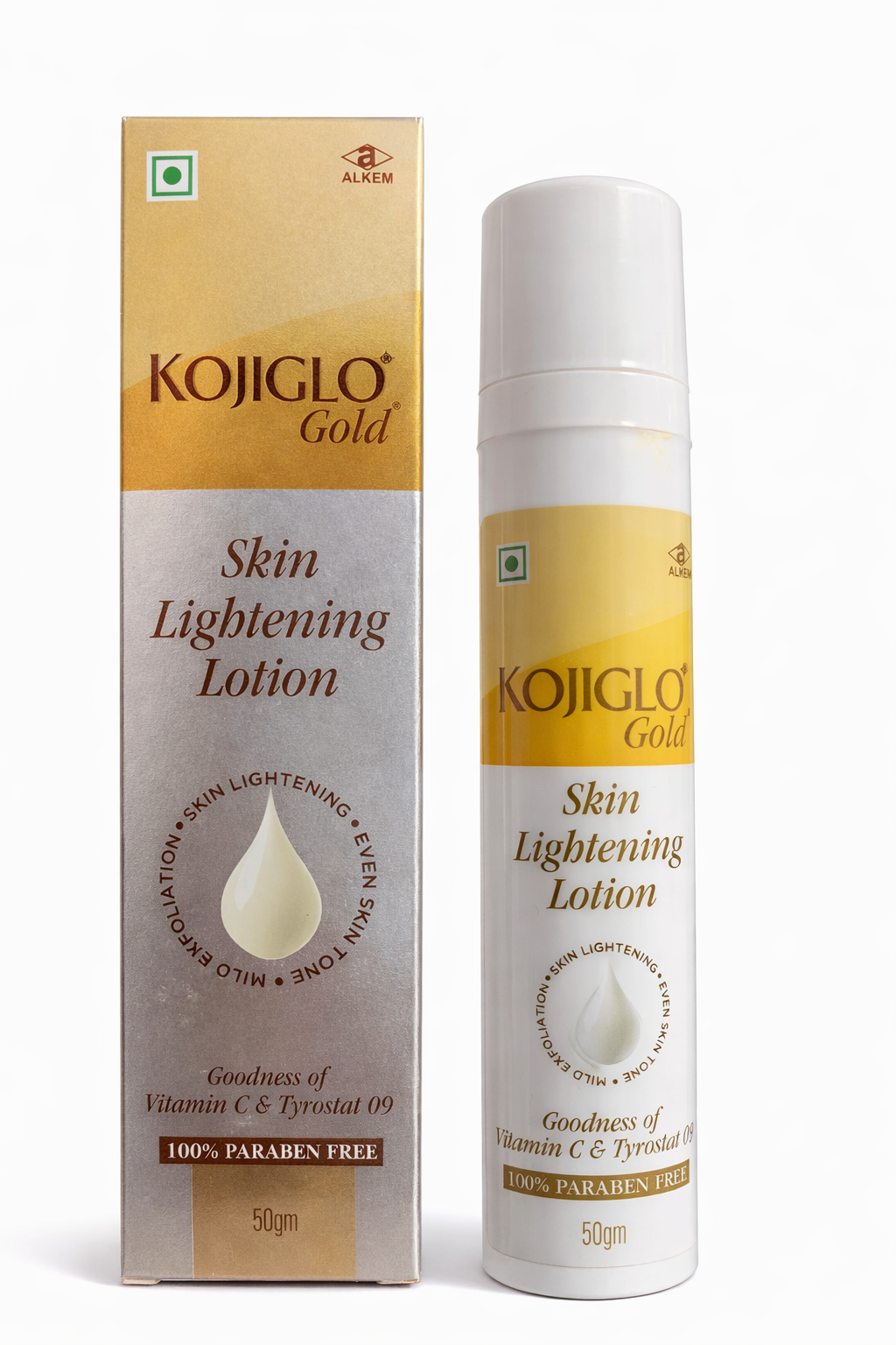 kojiglo gold – skin lightening & even tone lotion | 100% paraben-free | 100ml