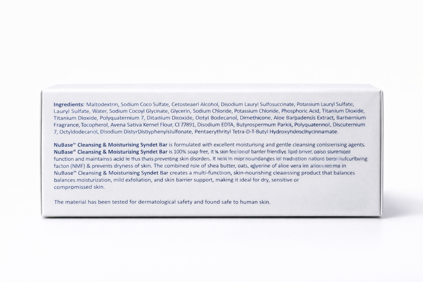 nubase cleansing & moisturizing syndet bar 75gx3 | soap-free face & body bar for dry & sensitive skin