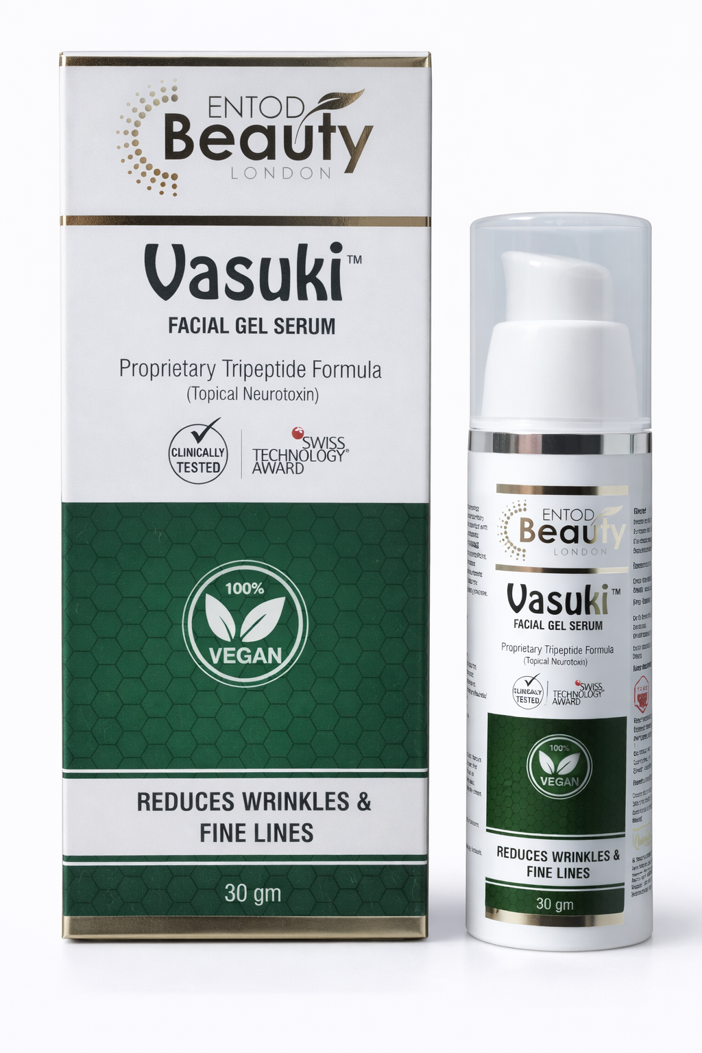 vasuki™ facial gel serum with proprietary tripeptide formula | anti-wrinkle | 30g