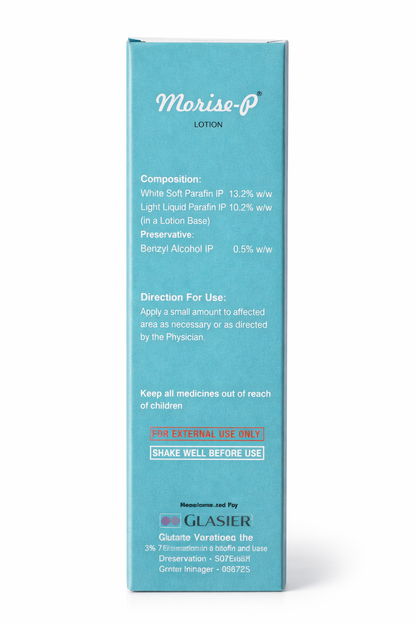 Morise-P Moisturising Lotion – White Soft Paraffin & Liquid Paraffin | 100ml | Intensive Hydration for Dry Skin