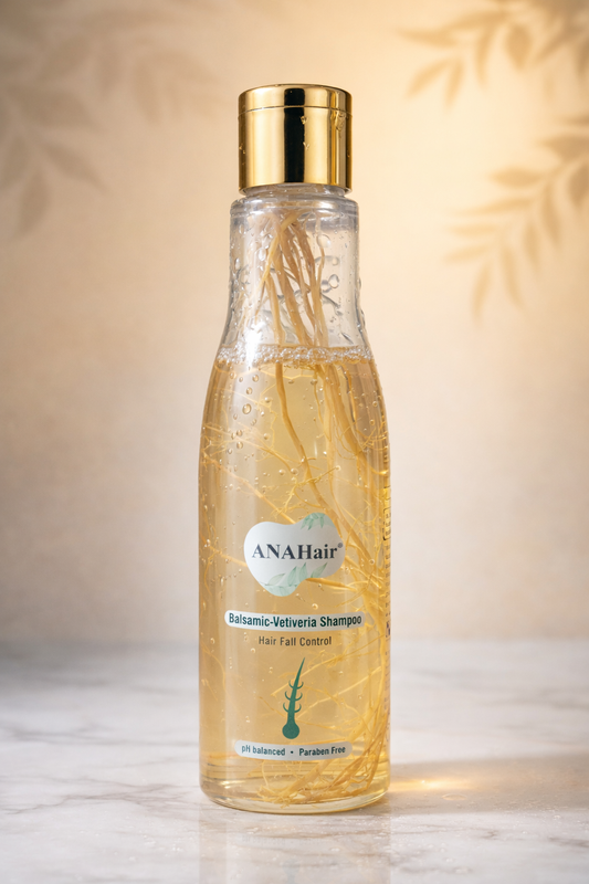 ANAHair Balsamic-Vetiveria Shampoo – Gentle Daily Cleanser with Natural Vetiver Extract | pH Balanced | 100ml