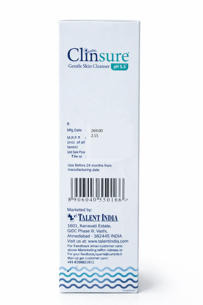 Clinsure Gentle Skin Cleanser – pH 5.5 | With Colloidal Oatmeal & Allantoin | For All Skin Types