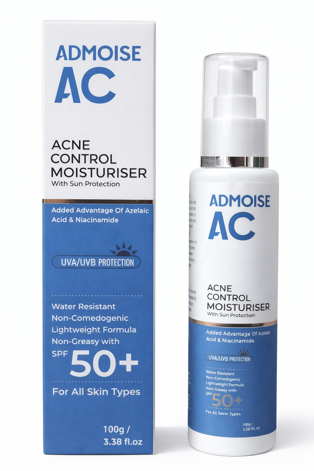 admoise ac acne control moisturiser with spf 50+ – 100ml
