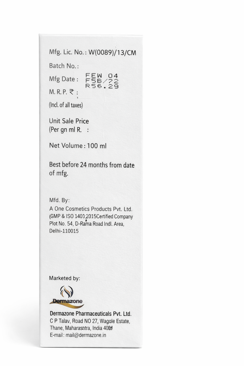 fasci skin lightening & brightening face wash with mandelic acid & amino acids – 100ml