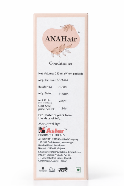 ANAHair Conditioner – Anti Hair Fall & Nourishing Formula | Repairs Dry, Rough & Damaged Hair | Adds Natural Shine (250ml)