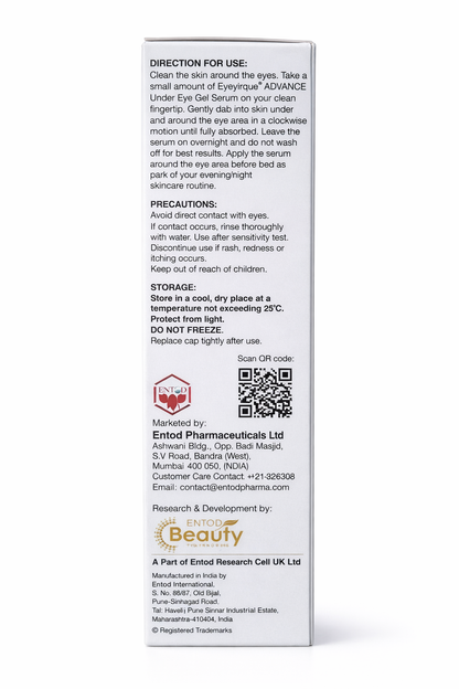 Eyecirque® ADVANCE Under Eye Gel Serum | Reduces Dark Circles, Puffiness & Eye Bags | 30 gm