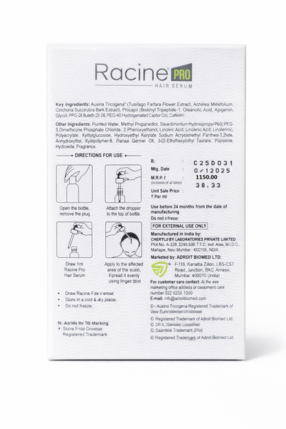 Racine PRO Hair Serum | Advanced Trichoboost Formula | 30ml