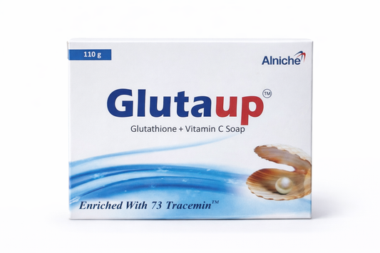 Glutaup Glutathione & Vitamin C Soap 110g with Aloe Vera Extract | Skin Brightening & Cleansing Bar | For Face & Body