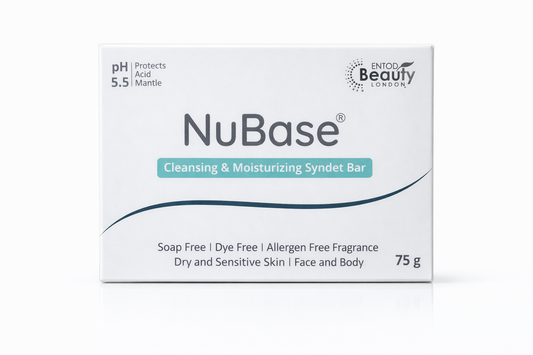 NuBase Cleansing & Moisturizing Syndet Bar 75gX3 | Soap-Free Face & Body Bar for Dry & Sensitive Skin