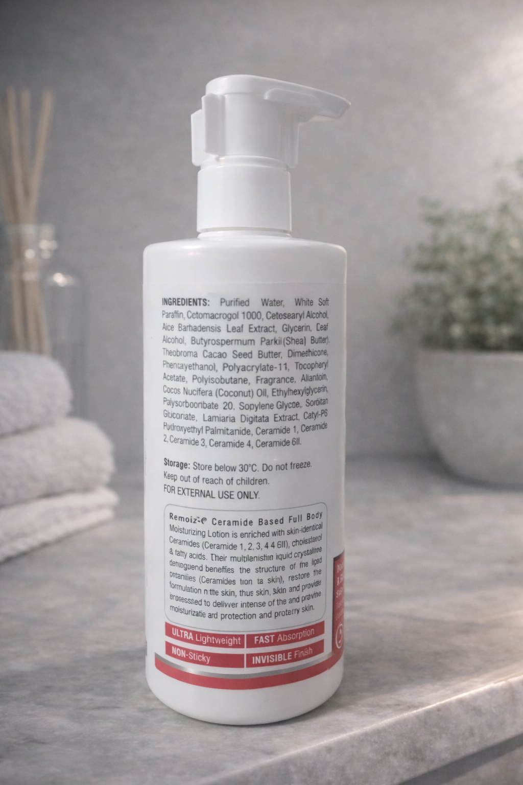remoiz-c™ ceramide-based full body moisturizing lotion – deep hydration & barrier repair | 200ml
